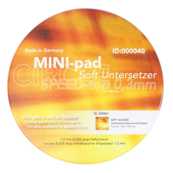 Untersetzer MINI-pad Soft-Untersetzer, Circle 100 mm, 1,5 mm dick