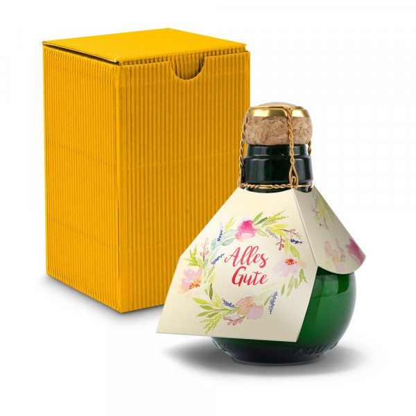 Kleinste Sektflasche der Welt! Alles Gute — Inklusive Geschenkkarton, 125 ml