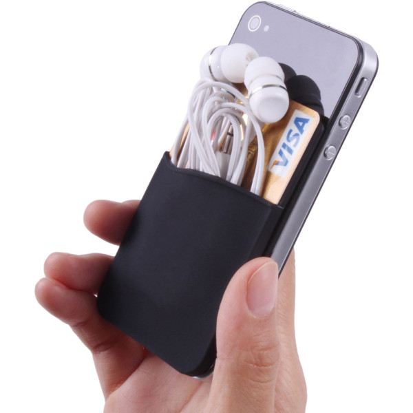 CARD-Pocket Silikon Kartenhalter für Mobiltelefon Siebdruck