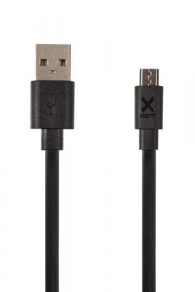 Flat USB to Micro USB cable (1m) Black