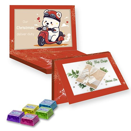Schoko Eiskonfekt, ca. 264g, Express Adventskalender Midi mit Werbekarte