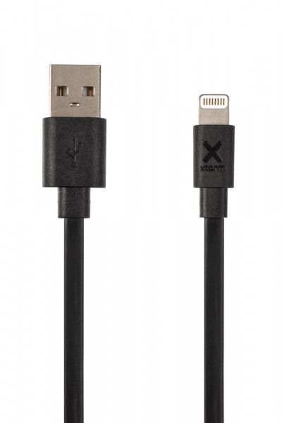 Flat USB to Lightning cable (1m) Black