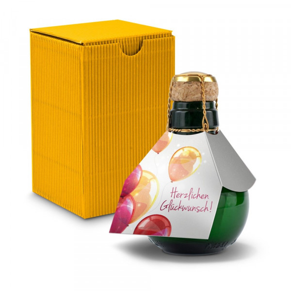 Kleinste Sektflasche der Welt! Herzlichen Glückwunsch — Inklusive Geschenkkarton, 125 ml