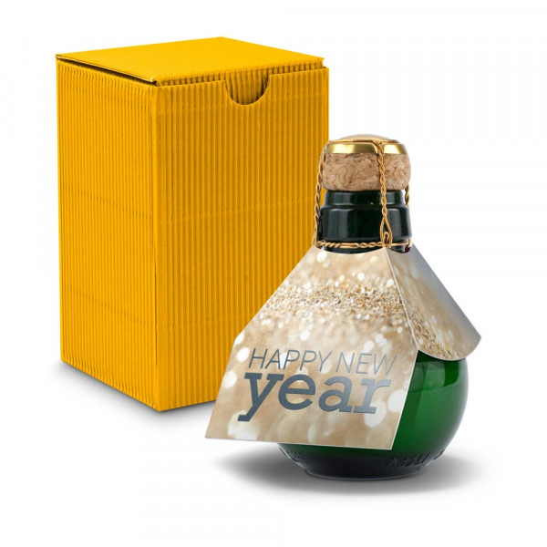 Kleinste Sektflasche der Welt! Happy New Year — Inklusive Geschenkkarton, 125 ml