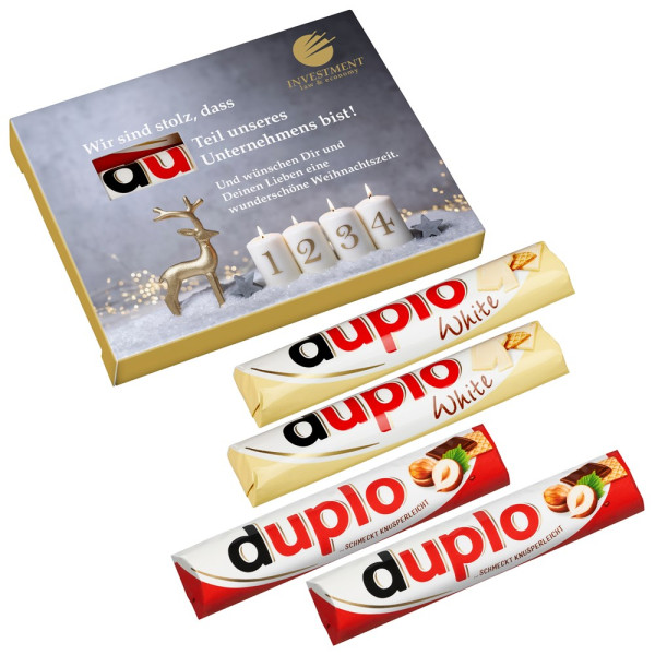 4er  Advents- Duplo-Pack mit 2 x Duplo klassisch + 2 x Duplo weiß