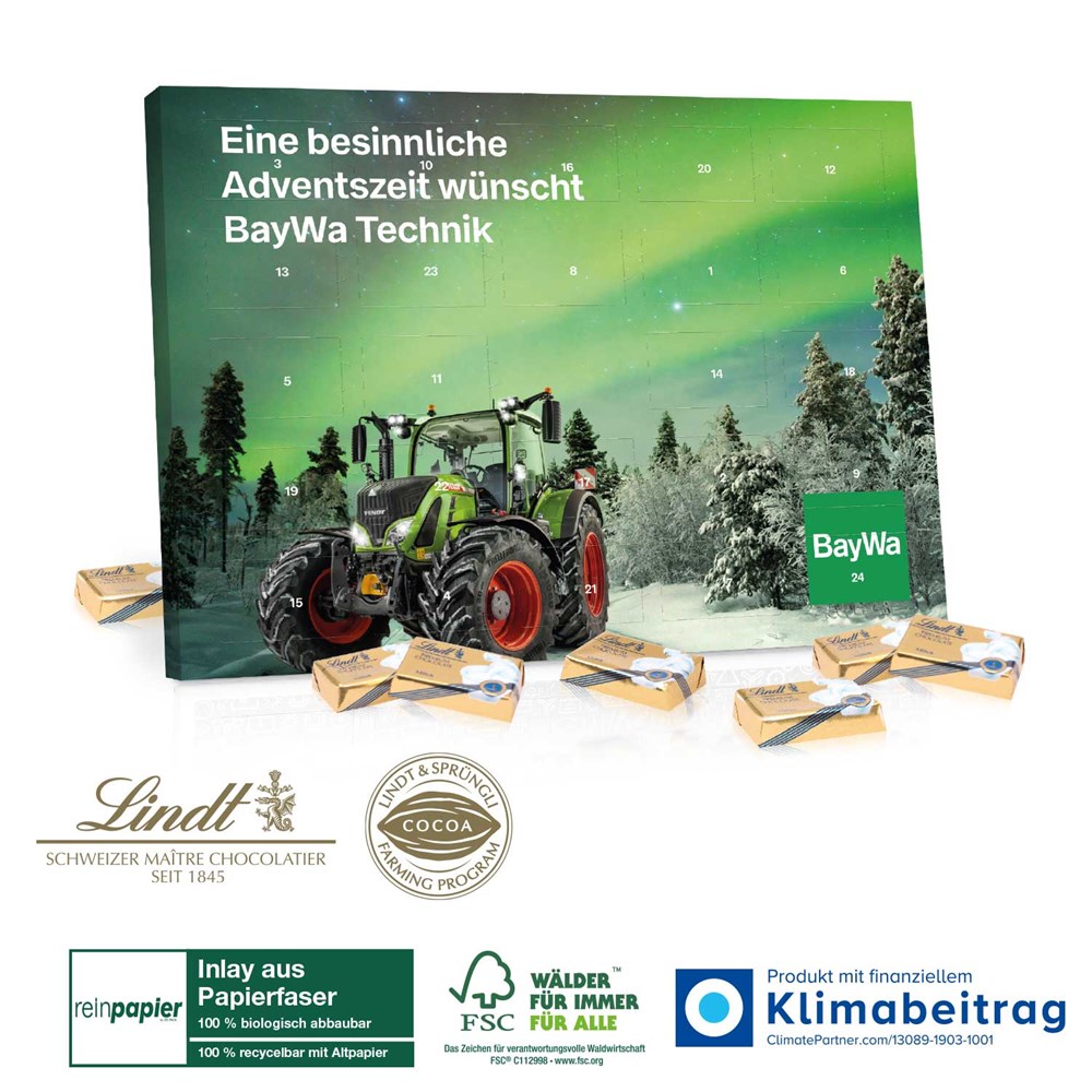 Tisch-Adventskalender Lindt "Select Edition" - Inlay aus Papier