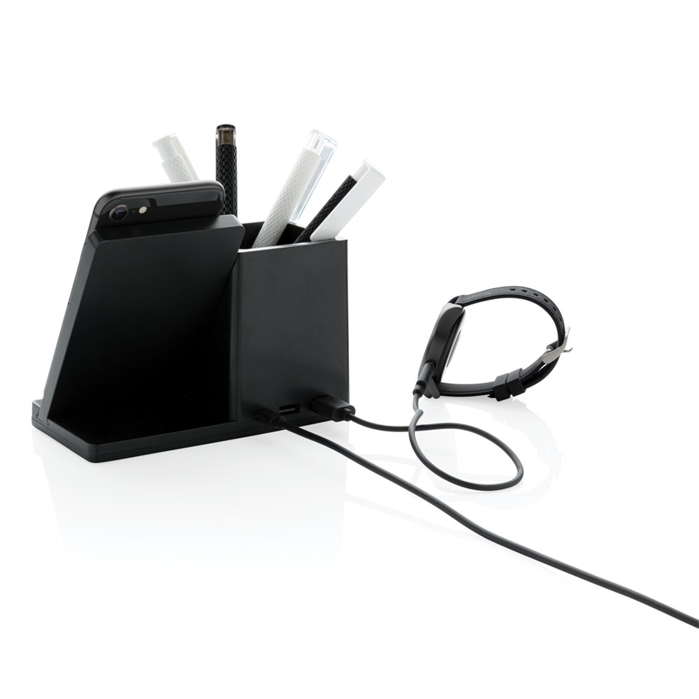 Ontario 10W Wireless Charger aus Bambus und RCS Kunststoff