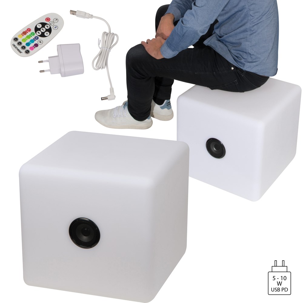 XXL Bluetooth Lautsprecher mit wechselnder LED-Beleuchtung, 2.200 mAh