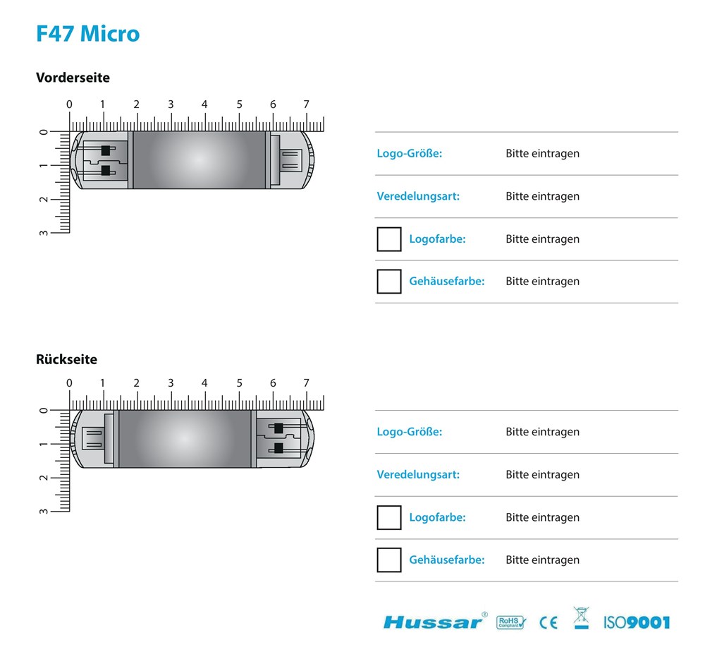 USB-Stick F47 Micro USB 2.0 Flash Disk  32 GB SilberUSB 2.0 Flash Disk 32 GB