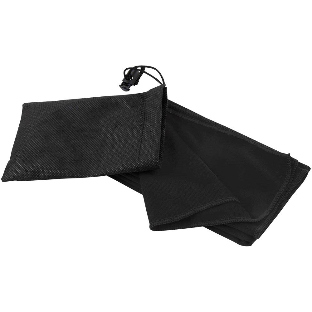 Lucas RPET Sporthandtuch 30 × 80 cm - schwarz