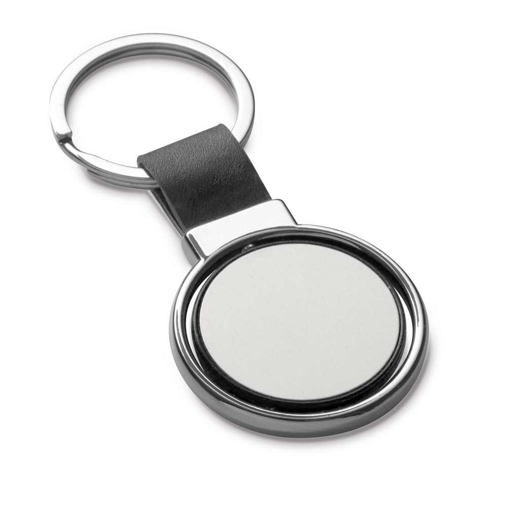ALBRIGHT. Schlüsselanhänger aus Metall und PU - schwarz