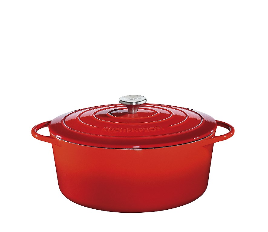 Küchenprofi Bratentopf oval 33cm rot