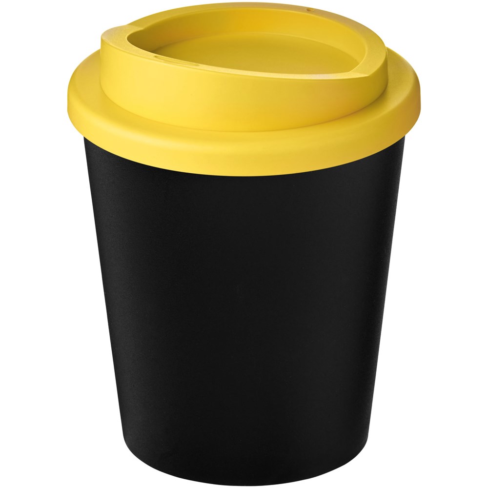 Americano® Espresso Eco 250 ml recycelter Isolierbecher - schwarz, gelb