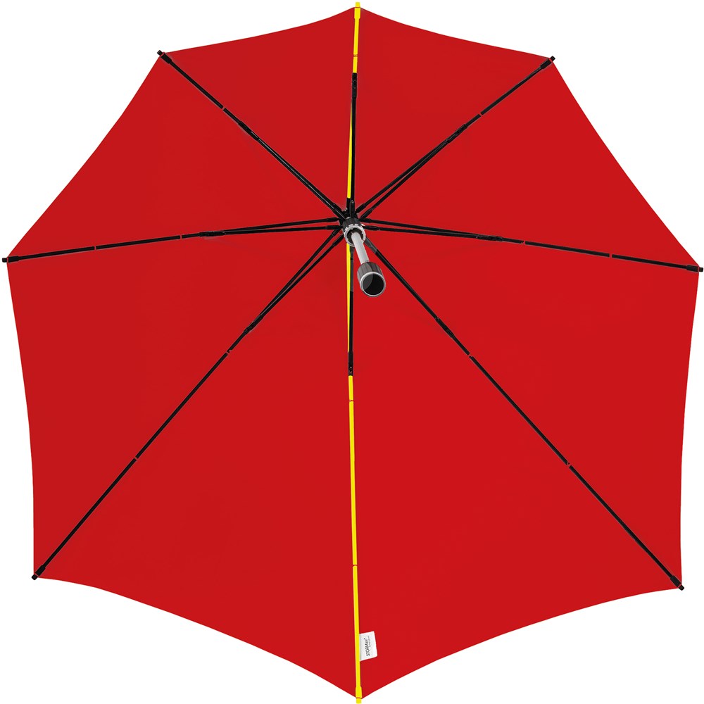 STORMaxi - Aerodynamische Sturm Regenschirm - Handffnung - Windsicher -  92 cm - Rot
