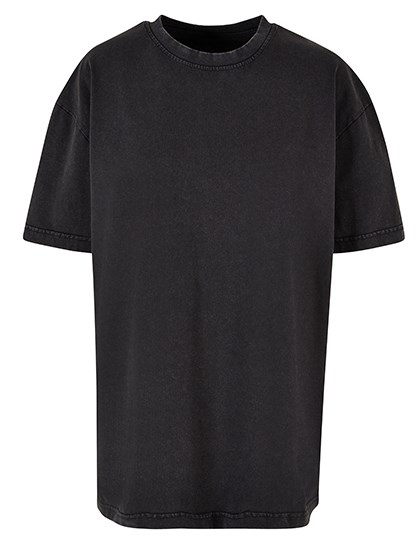 Build Your Brand - Ladies Oversized Acid Wash Tee
