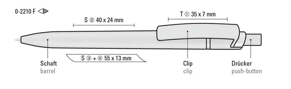 RECYCLED PET PEN STEP F, weiss