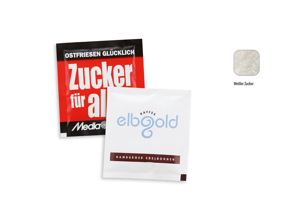 Zuckertütchen 3,6 g  ,  Inhalt:  Zucker weiß