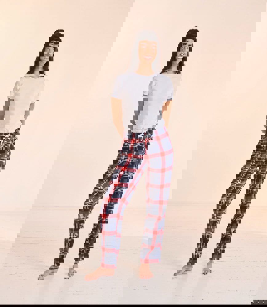 SK083XXS - Women's tartan lounge trousers