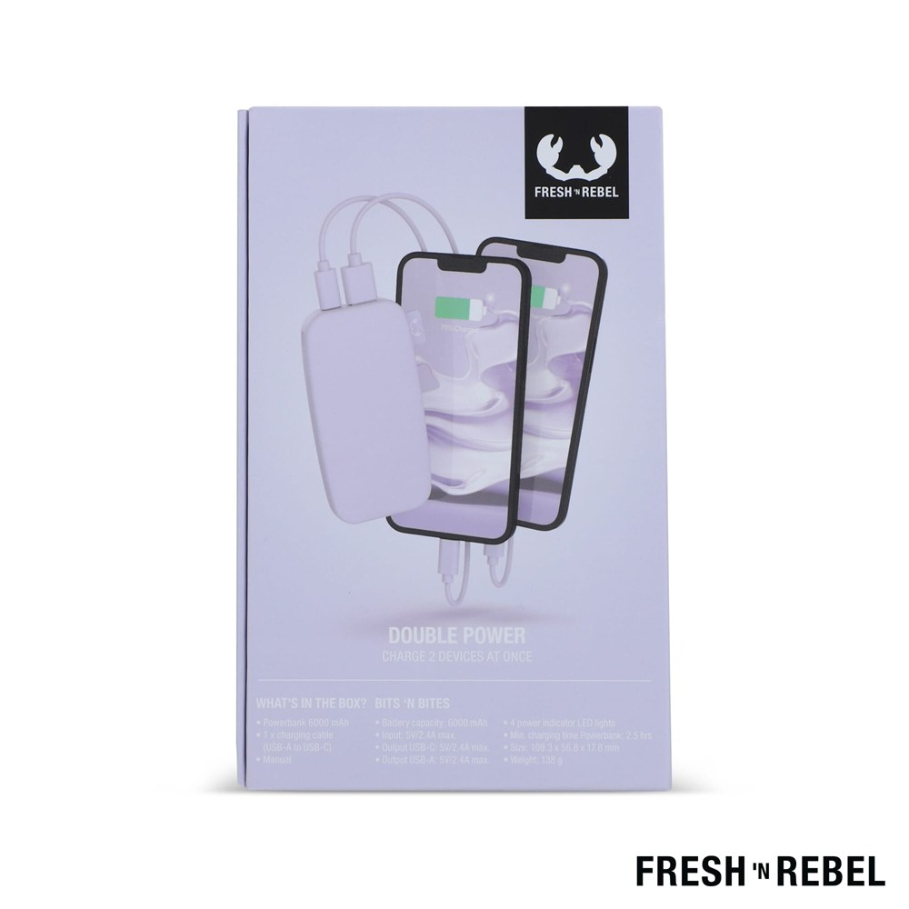 2PB6100 | Fresh 'n Rebel Powerbank 6000mAh USB-C