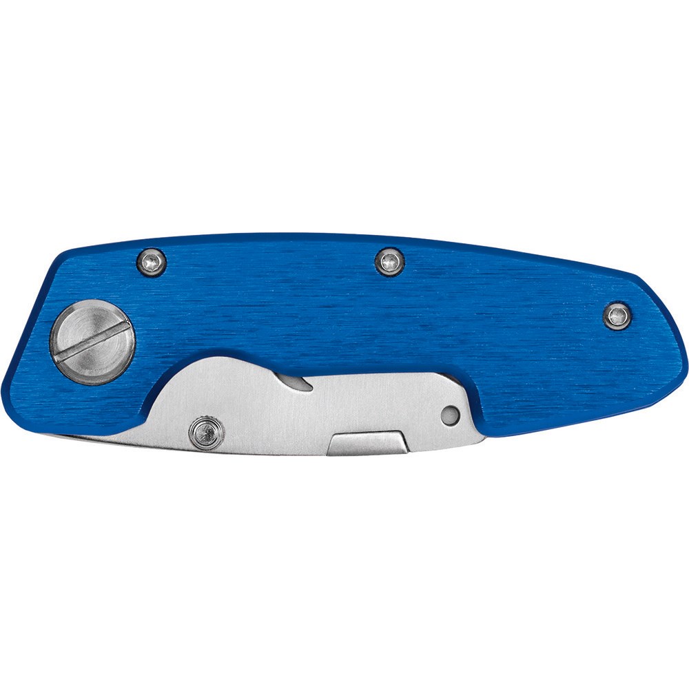 Trapezklingen-Klappmesser "Piranha blau"