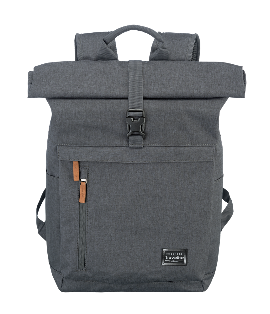 TRAVELITE BASICS Rollup Rucksack, Anthrazit