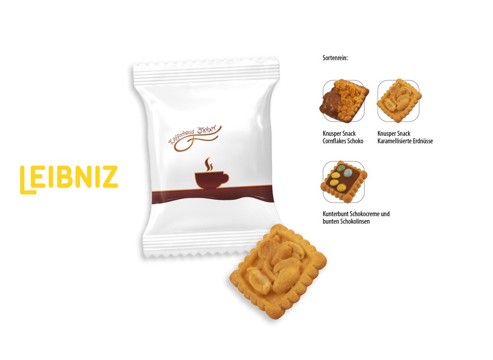 Leibniz Kekse Knusper Snack & Kunterbunt Flowpack 1 Stück  ,  Inhalt:  Leibniz Knusper Snack mit Cornflakes
