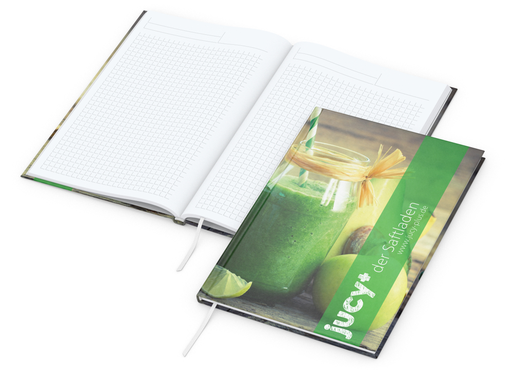 Notizbuch Memo-Book Bestseller, A5, gloss-individuell