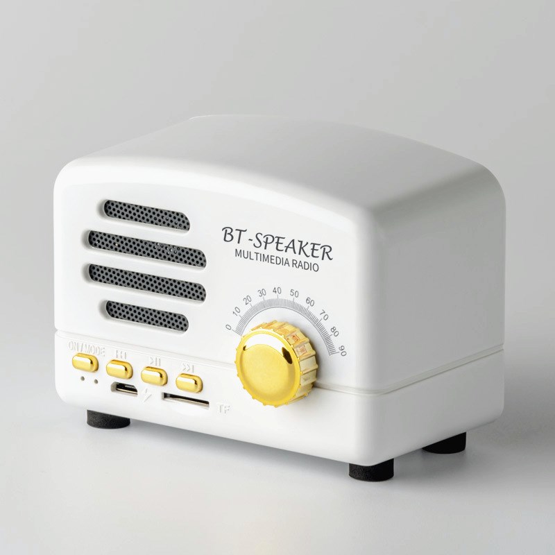 Bluetooth-Lautsprecher mit Radiofunktion "RETROradio" - weiß