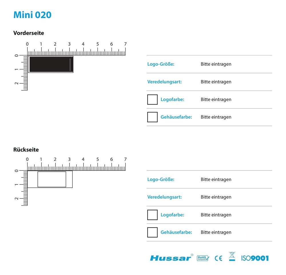 USB-Stick Mini 020 USB 2.0 COB 16 GB RotUSB 2.0 Flash Disk 16 GB