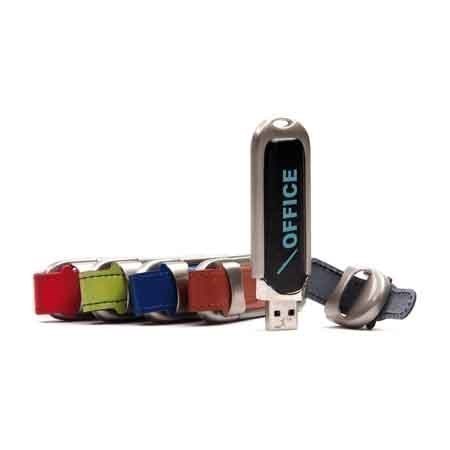 USB-Stick Kunstleder Office-Schwarz-32 GB