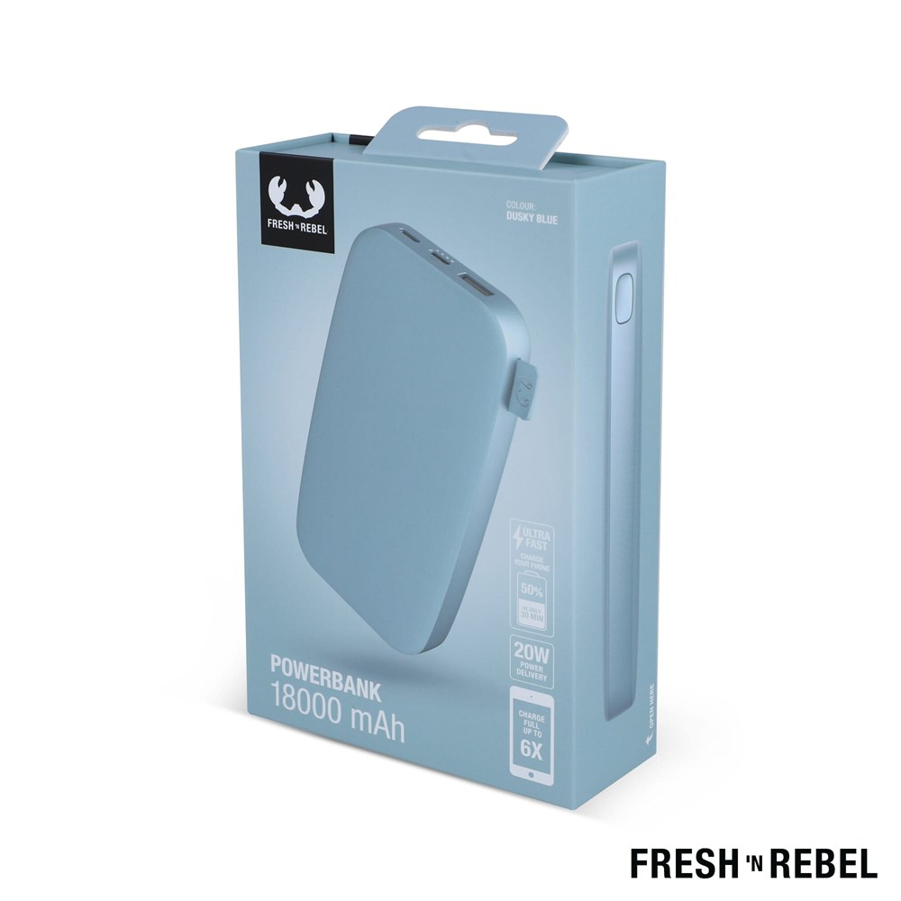 2PB18100 | Fresh 'n Rebel Powerbank 18000mAh USB-C Fast Charging 20W