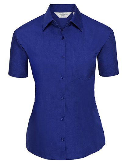 Russell Collection - Ladies' Short Sleeve Classic Polycotton Poplin Shirt