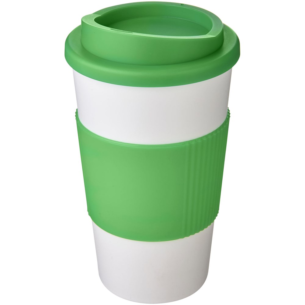 Americano® 350 ml Isolierbecher mit Schutzring - weiss, grün