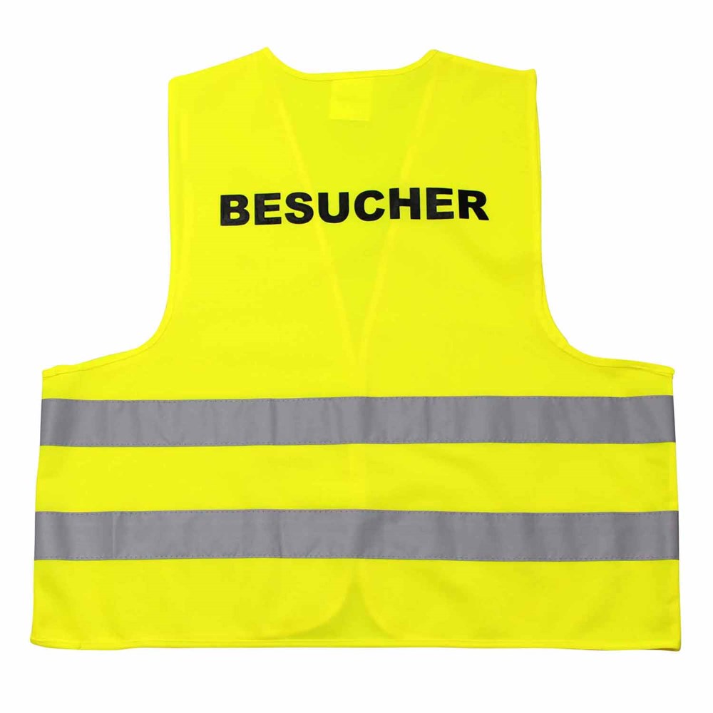 Qualitäts KFZ-Warnweste PREMIUM Besucher - gelb