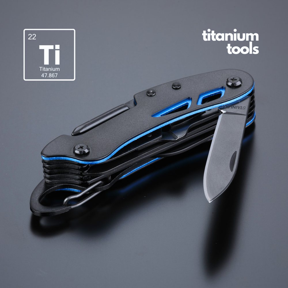 OPTIMA-SET II: MULTITOOL, TASCHENMESSER UND MITTLERE TASCHENLAMPE
