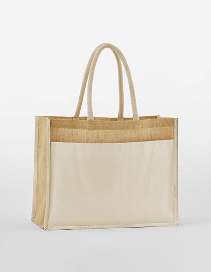 Westford Mill - Cotton Pocket Natural Starched Jute Shopper