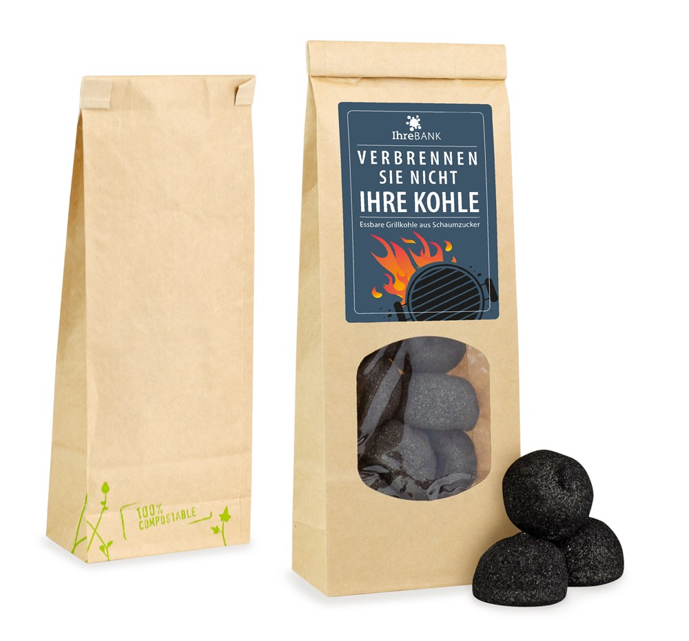 Wundertüte abbaubar Essbare Grillkohle