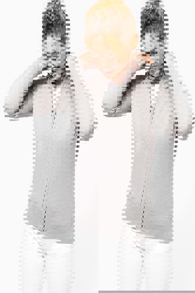 K962 - Damen Cardigan mit Reißverschluss