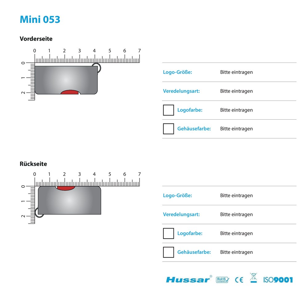 USB-Stick Mini 053 USB 2.0 COB 16 GB BlauUSB 2.0 Flash Disk 16 GB