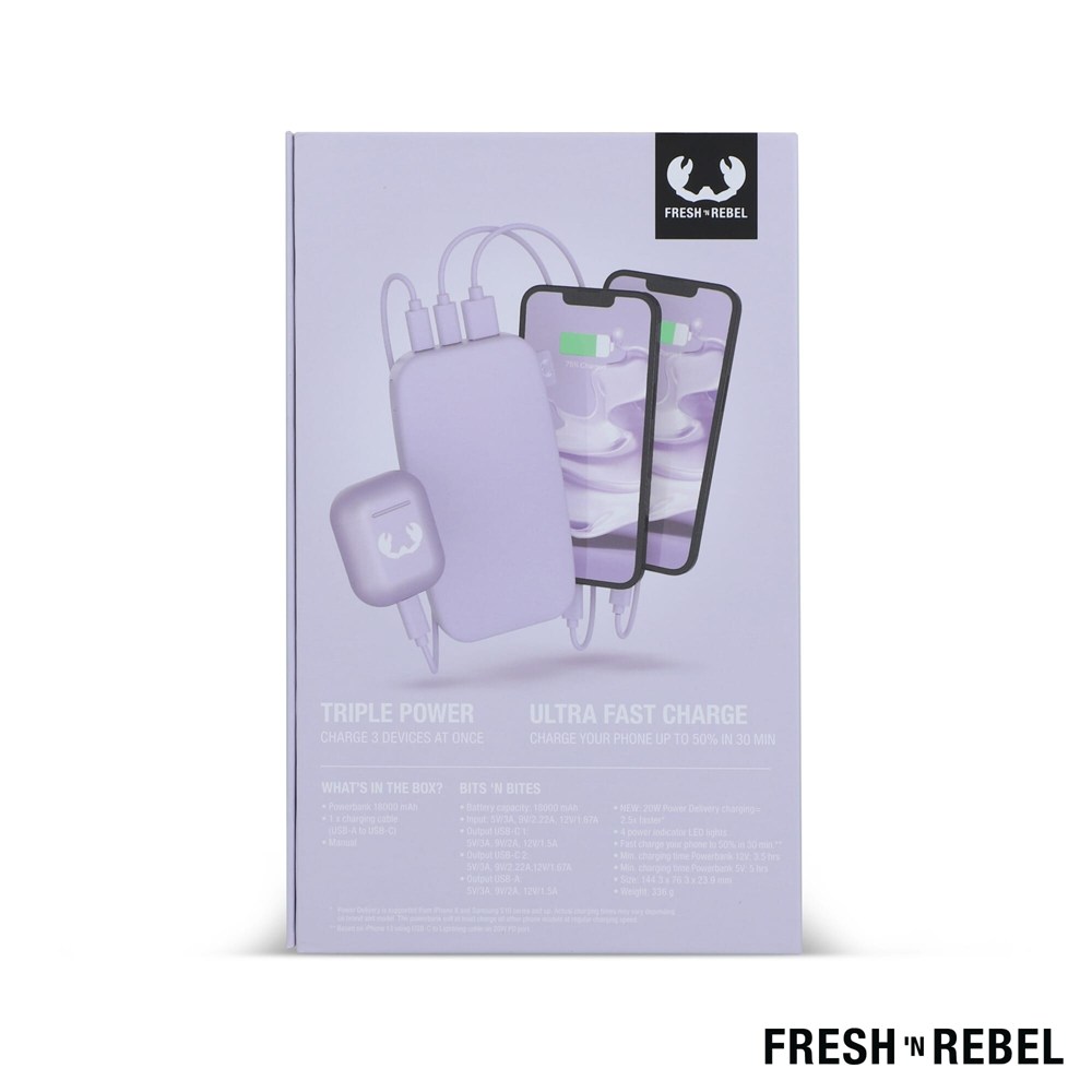2PB18100 | Fresh 'n Rebel Powerbank 18000mAh USB-C Fast Charging 20W