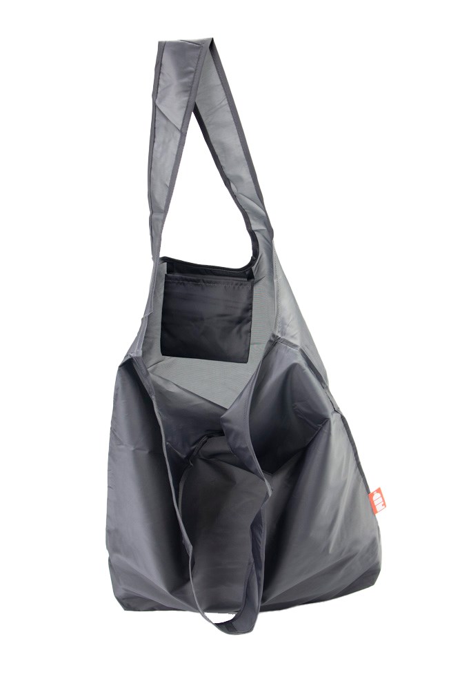 Recycle Bags Faltbare Einkaufstasche RPET, Grau
