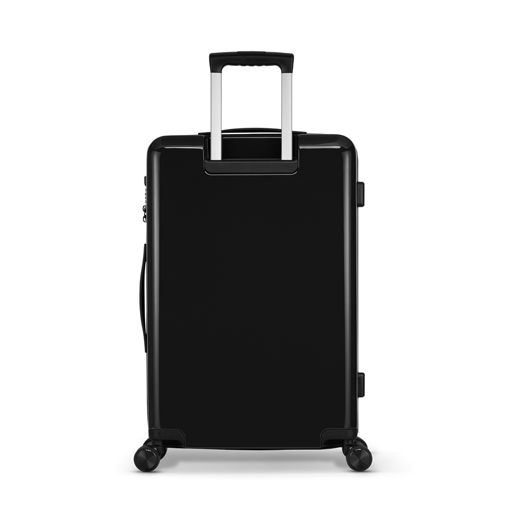 STICKERCASE® 24" Reisekoffer schwarz - mit personalisiertem Aufkleber und individuellen Namen