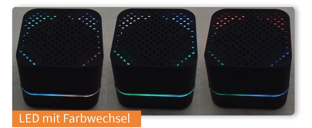 Wasserdichter Bluetooth-Lautsprecher "LED Outdoor" schwarz