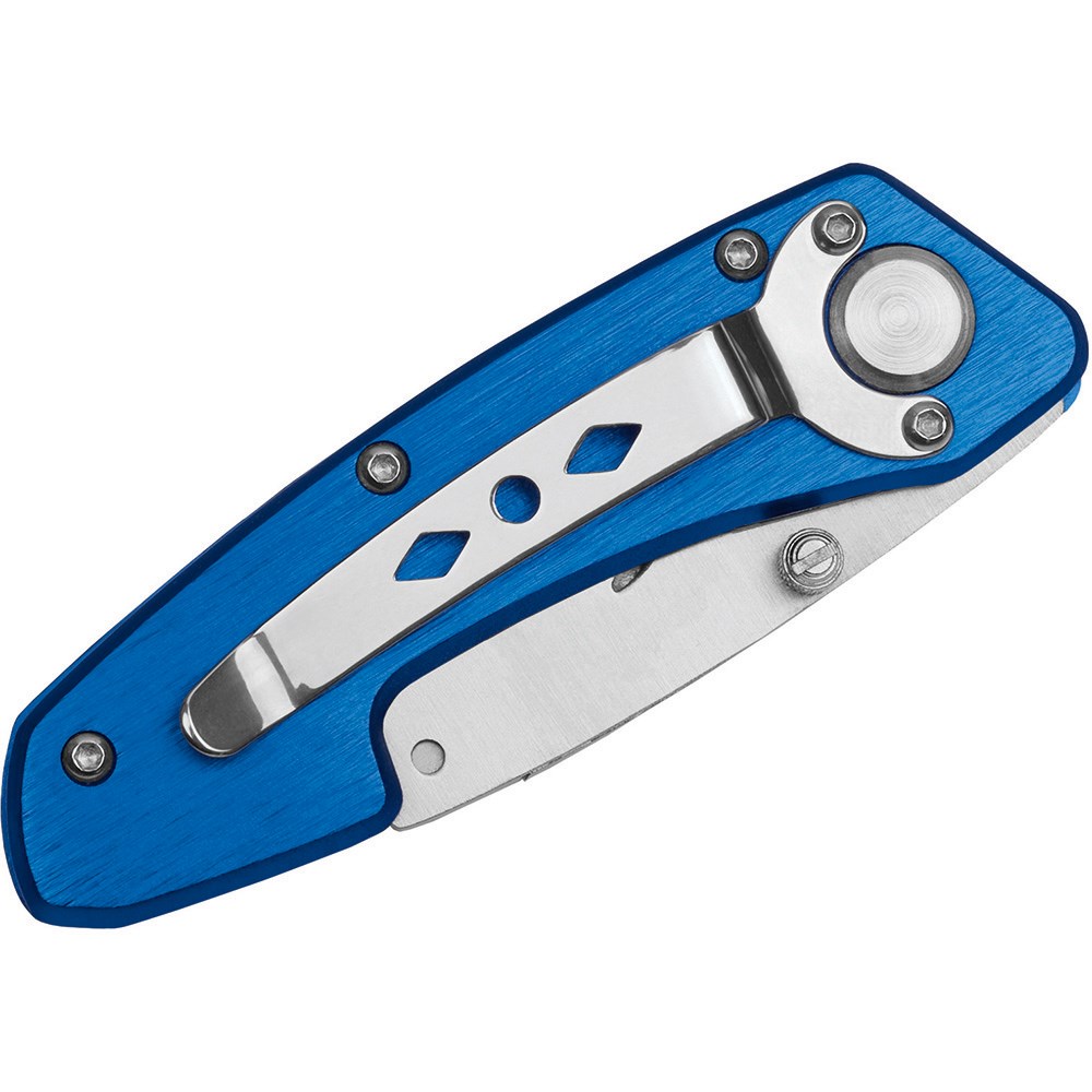 Trapezklingen-Klappmesser "Piranha blau"