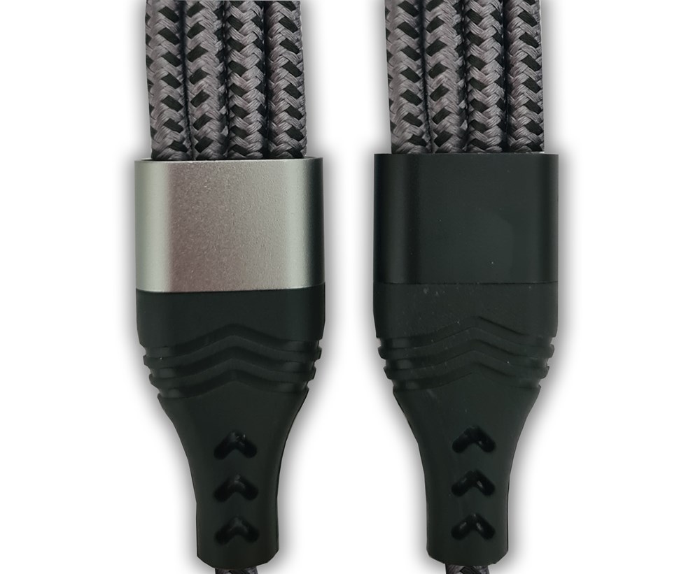 Highspeed Ladekabel "Duo USB-C" grau