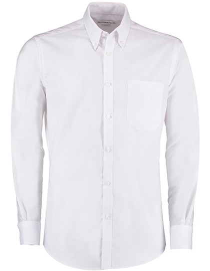 Kustom Kit - Men`s Slim Fit Workwear Oxford Shirt Long Sleeve