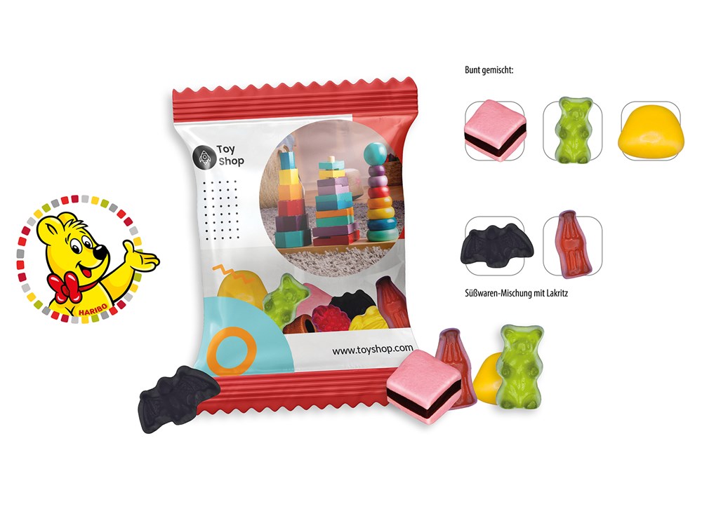 HARIBO Mini Color-Rado Werbetüte 10 g  ,  Inhalt:  HARIBO Mini-Color-Rado