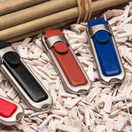USB-Stick Kunstleder Office-Schwarz-32 GB