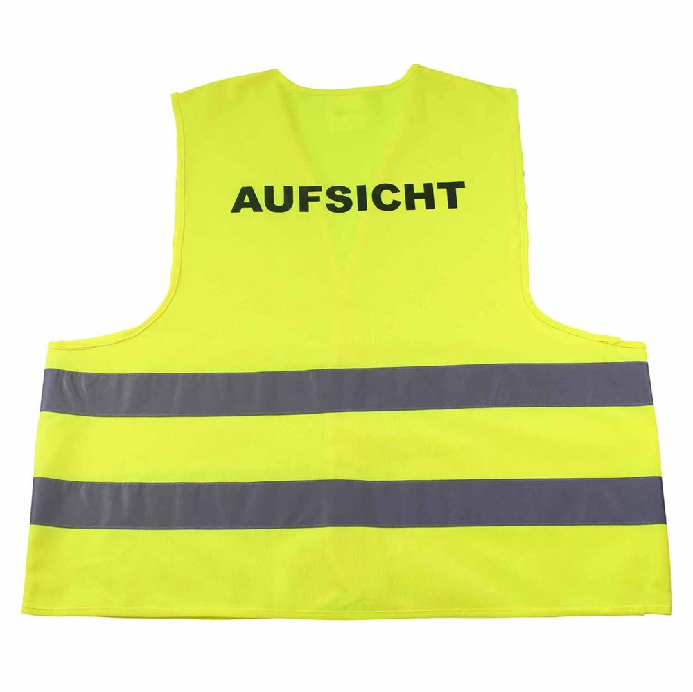 Qualitäts KFZ-Warnweste PREMIUM Aufsicht - gelb