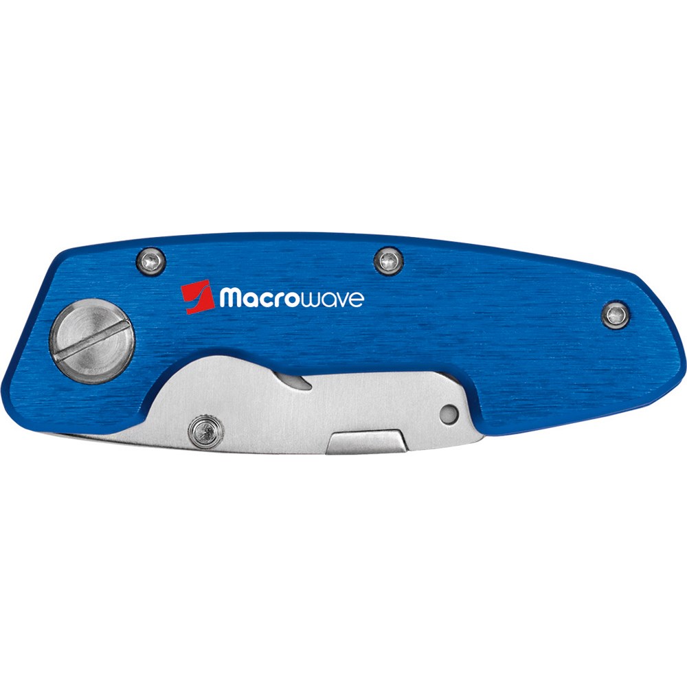 Trapezklingen-Klappmesser "Piranha blau"